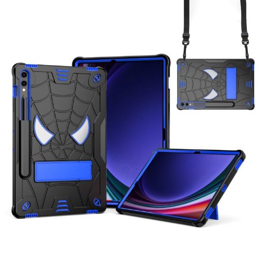 Samsung Galaxy Tab S9 FE+/S9+ Spider Silicone Hybrid Case - Back Blue - 1