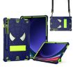 Samsung Galaxy Tab S9 FE+/S9+ Spider Silicone Hybrid Case - Navy/Yellow/Green - 1