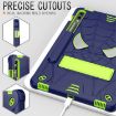 Samsung Galaxy Tab S9 FE+/S9+ Spider Silicone Hybrid Case - Navy/Yellow/Green - 3
