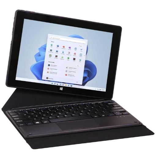 HONGSAMDE 10.1" 2-in-1 Tablet PC, 8GB+128GB, Windows 11, Intel N100, Black - 1