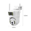 QX106 2MP Outdoor Waterproof WiFi Dual Lens Surveillance Camera US Plug - 2