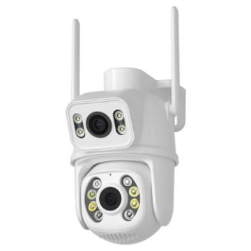 QX95 6MP WiFi Dual Camera with Two-way Intercom & AI Recognition UK Plug - 1