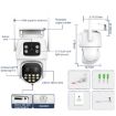 QX104 3MP WiFi Triple Camera with Face Recognition & AI Alarm (US Plug) - 5