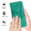 Xiaomi 14 Ultra 5G Green Embossed Butterfly Leather Phone Case - 5