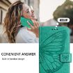Xiaomi 14 Ultra 5G Green Embossed Butterfly Leather Phone Case - 7