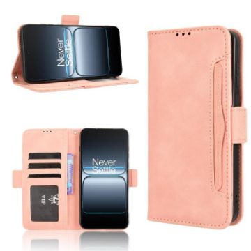 OnePlus Ace 5 Ultra 5G Pink Leather Phone Case with Card Slots - 1