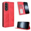 OnePlus Ace 5 Ultra 5G Red Leather Magnetic Buckle Phone Case Retro - 1