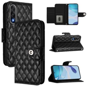 OnePlus Ace 5 Ultra Rhombic Texture Flip Leather Case with Lanyard - 1