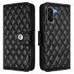 OnePlus Ace 5 Racing Rhombic Texture Flip Leather Case with Lanyard - 2