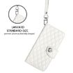 OnePlus Nord 4 5G White Rhombic Texture Flip Leather Case with Lanyard - 5