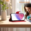 OPPO A5/A3 Pro 5G Rhombic Flip Leather Case with Lanyard - Rose Red - 4