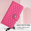 OPPO A5/A3 Pro 5G Rhombic Flip Leather Case with Lanyard - Rose Red - 7