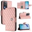 OPPO A5/A3 Pro 5G Rhombic Texture Flip Leather Case with Lanyard Pink - 1
