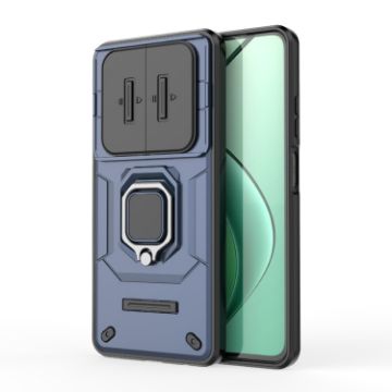 Realme 12 5G Blue Shockproof Phone Case with Holder - Camshield TPU + PC - 1