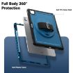 iPad Pro 13 2024 Honeycomb Grip Turntable Stand Case - Navy Blue - 3