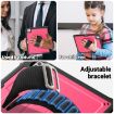 iPad Pro 13 2024 Rose Red Honeycomb Grip Turntable Stand Case - 8