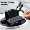 Samsung Galaxy Tab A9+ Transparent Honeycomb Hand Grip Stand Case - 5