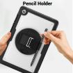 Samsung Galaxy Tab A9+ Transparent Honeycomb Hand Grip Stand Case - 8