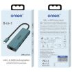Onten UC125 5-in-1 USB-C Hub: HDMI, USB3.0, PD3.0, 100Mbps Network Card - 7