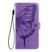 OPPO A5/A3 Pro 5G Embossed Butterfly Leather Case - Light Purple - 3