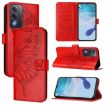 OPPO A5/A3 Pro 5G Global Red Embossed Butterfly Leather Case - 1