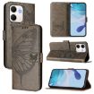 OPPO A5x 4G/5G Global Grey Embossed Butterfly Leather Phone Case - 1