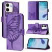 OPPO A5x 4G/5G Global Butterfly Embossed Leather Case Light Purple - 1