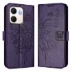 OPPO A5x 4G/5G Global Butterfly Leather Case - Dark Purple - 2