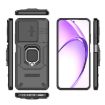 OPPO A3X 5G Shockproof Phone Case with Holder - Black Camshield TPU+PC - 3