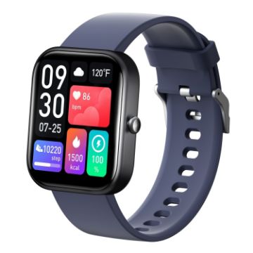 GTS5 2.0" Fitness Smart Watch - BT Call, Heart Rate, BP, MET, Glucose (Blue) - 1