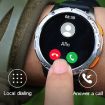 LEMFO AK59 Smart Watch, 1.43" AMOLED Round Screen, Steel Strap, Silver - 9