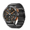 LEMFO AK59 Smart Watch - 1.43" AMOLED Round Screen, Steel Strap, Black - 1