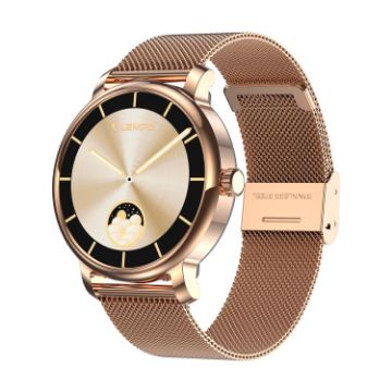 LEMFO LF35 Smart Watch Gold - 1.43" AMOLED, Steel Strap, Blood Oxygen - 1