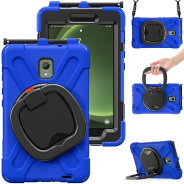 Samsung Galaxy Tab Active5 X300 Silicone Hybrid Case with Strap - Blue - 1