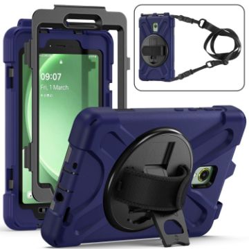 Samsung Galaxy Tab Active5 X300 Case with Strap - Navy Blue Silicone Hybrid - 1