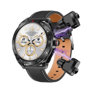 LEMFO T95 Smart Watch with 1.52" IPS Screen & Bluetooth Earphones (Black) - 1