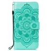 Xiaomi 14 Ultra Green Sun Mandala Embossed Leather Phone Case - 2