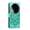 Xiaomi 14 Ultra Green Sun Mandala Embossed Leather Phone Case - 3