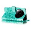 Xiaomi 14 Ultra Green Sun Mandala Embossed Leather Phone Case - 6