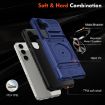 Samsung Galaxy A15 5G Shockproof Card Case with Ring Holder - Blue - 5