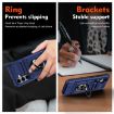 Samsung Galaxy A15 5G Shockproof Card Case with Ring Holder - Blue - 7