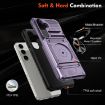 Samsung Galaxy S24 5G Shockproof Card Case with Ring Holder - Purple - 5