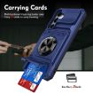 Samsung Galaxy S24 5G Shockproof Card Case with Ring Holder - Blue - 6