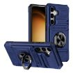 Samsung Galaxy S24+ 5G Shockproof Card Case with Ring Holder - Blue - 1