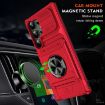 Samsung Galaxy S24 Ultra 5G Shockproof Card Case with Ring Holder - Red - 2