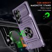 Samsung Galaxy S24 Ultra 5G Shockproof Card Case with Ring Holder Purple - 2