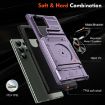 Samsung Galaxy S24 Ultra 5G Shockproof Card Case with Ring Holder Purple - 5