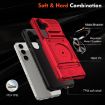 Samsung Galaxy A25 5G Shockproof Card Case with Ring Holder - Red - 5