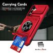 Samsung Galaxy A25 5G Shockproof Card Case with Ring Holder - Red - 6