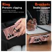Samsung Galaxy A25 5G Shockproof Card Case with Ring Holder - Rose Gold - 7